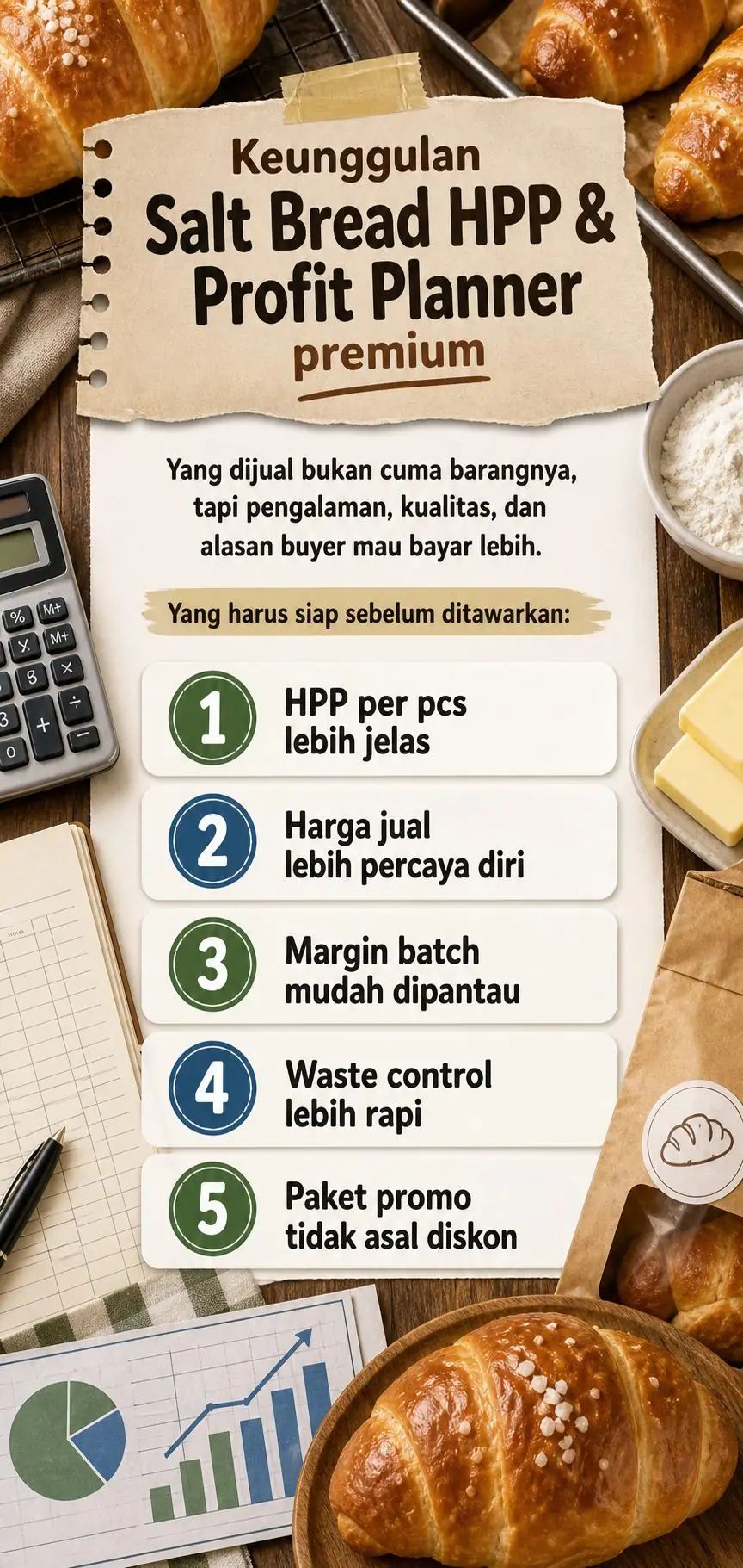 Salt Bread HPP & Profit Planner section 5